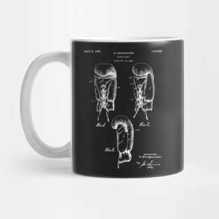 Boxing Gloves Patent - Boxer Trainer Coach Gym Art - Black Chalkboard Mug